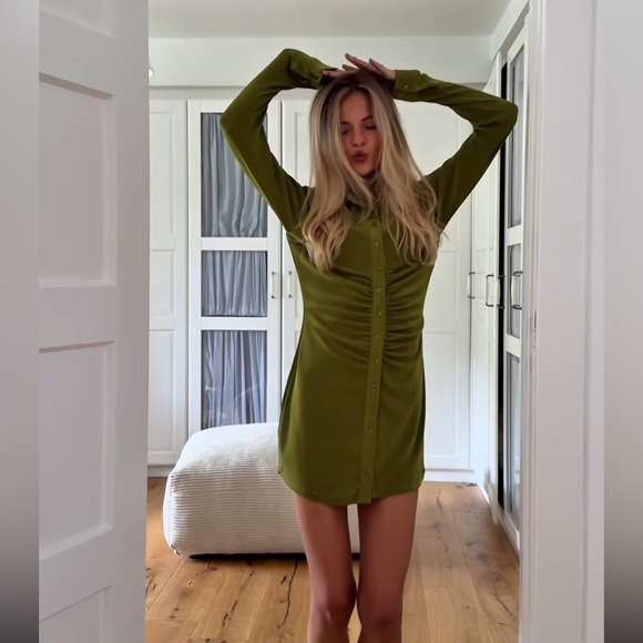 With Jean Green Mini Dress - Picture 4 of 4